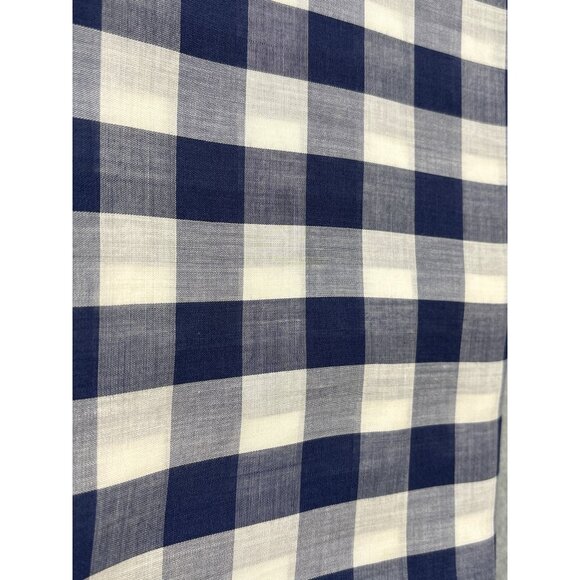 Blue & White Gingham Checkered Fabric - 1/2 yard x 58" Cotton for Sewing Crafts - Picture 1 of 5